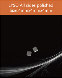 LYSO Ce scintilltion crystal, Cerium doped Lutetium Yttrium Silicate scintillation crystal, LYSO Ce scintillator crystal, 4 x 4 x 4mm